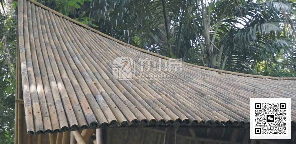 半圆竹瓦屋面