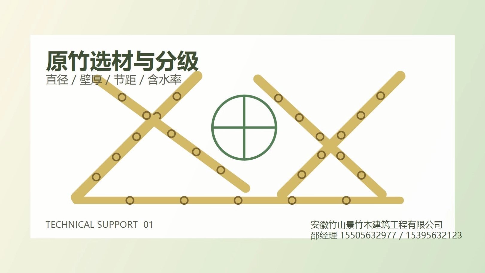 原竹建筑材料如何选材与分级